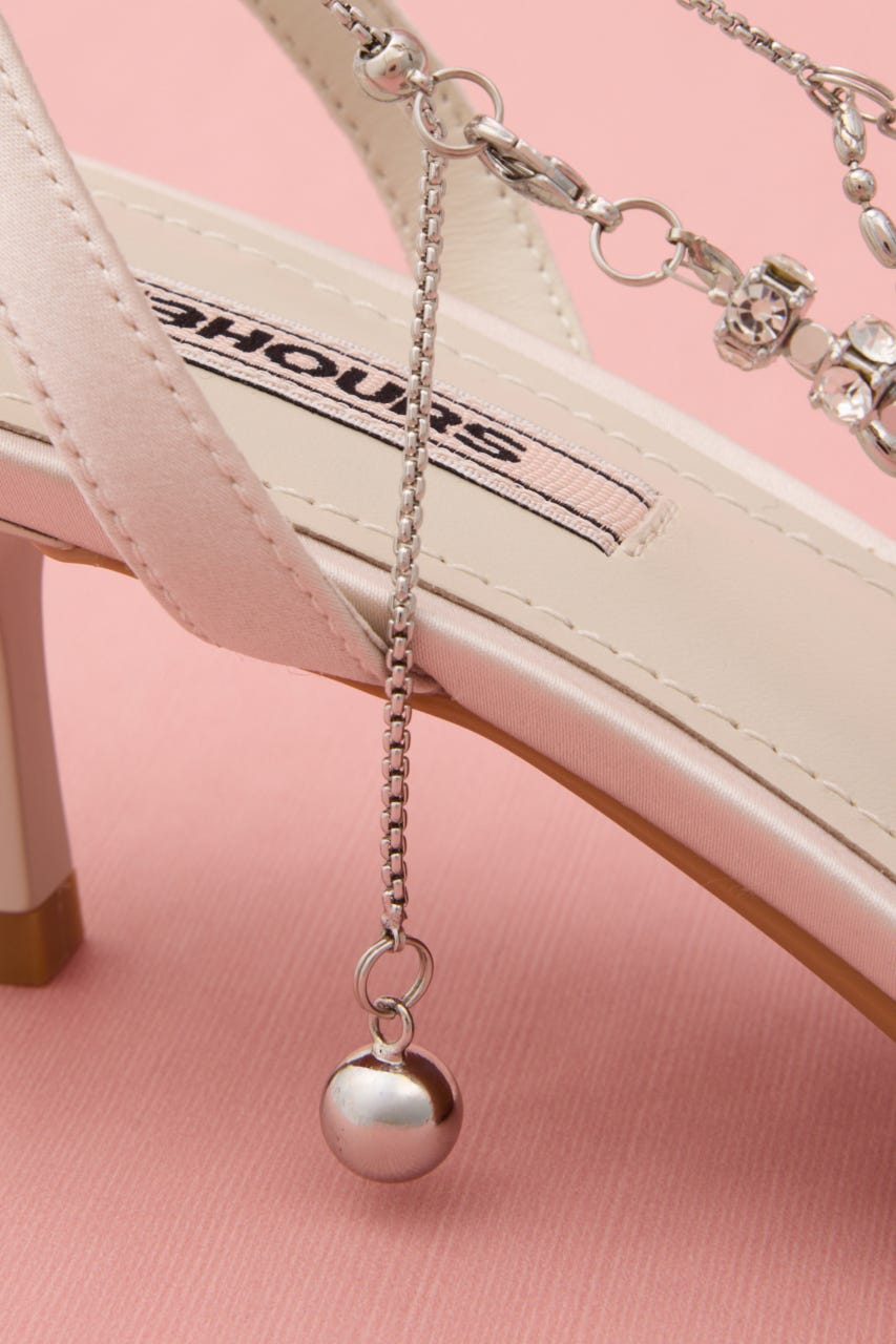 アンクルデコレーションサンダル WHT 23.0cm