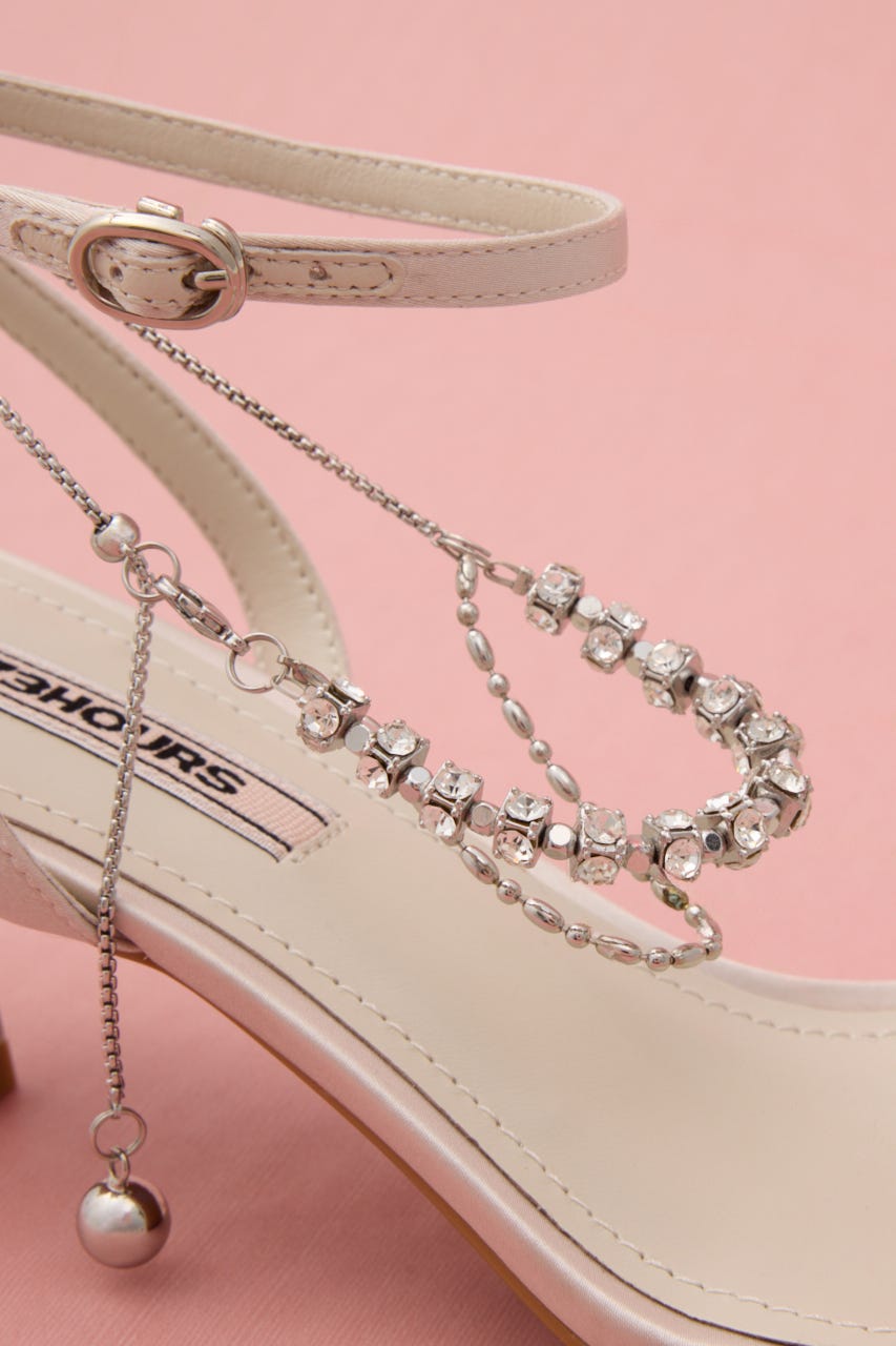 アンクルデコレーションサンダル WHT 23.0cm