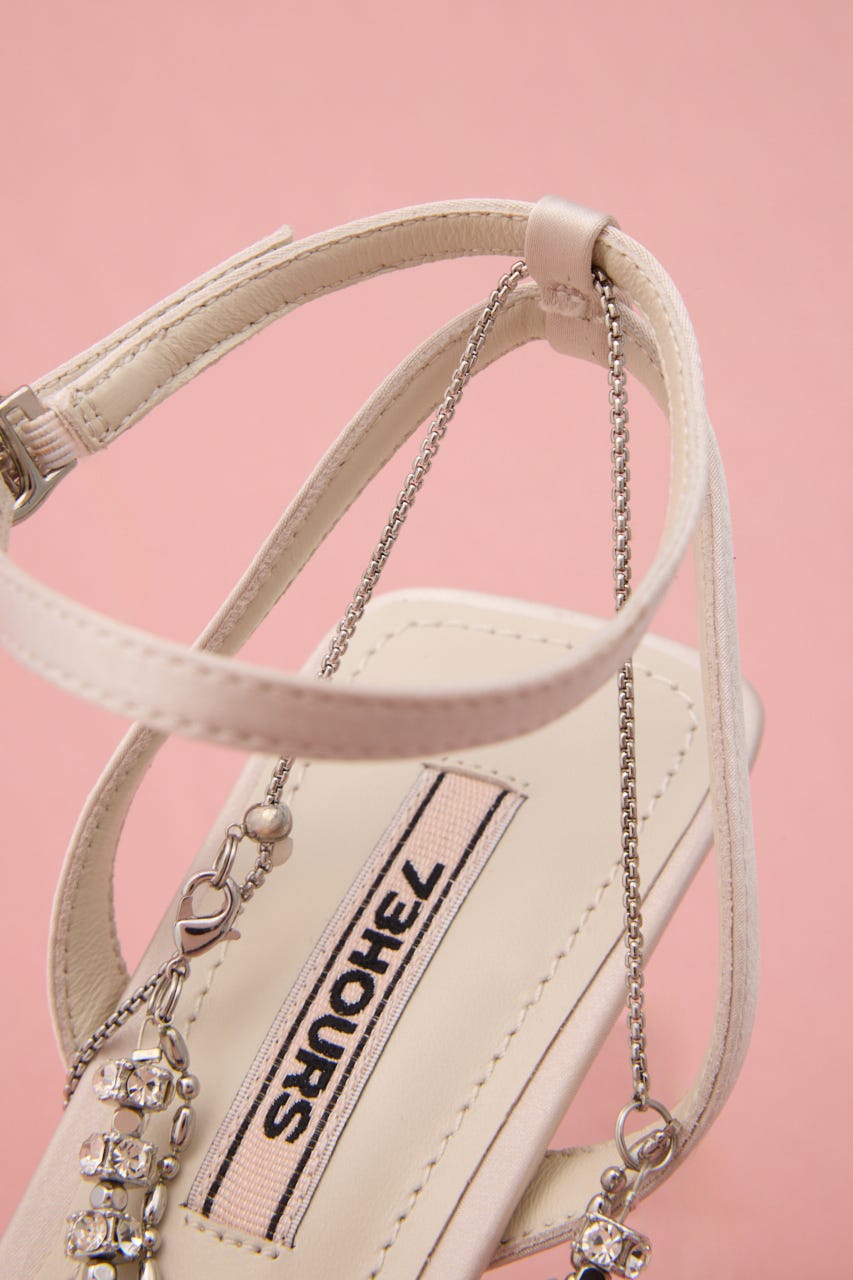 アンクルデコレーションサンダル WHT 23.0cm