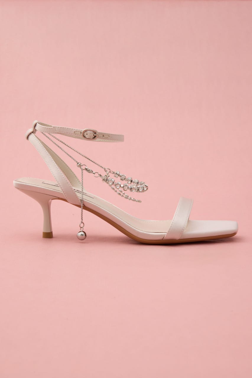 アンクルデコレーションサンダル WHT 23.0cm