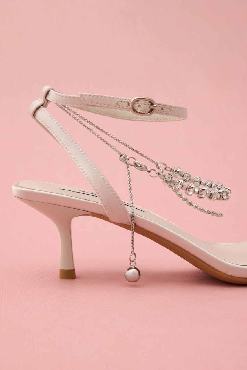 アンクルデコレーションサンダル WHT 23.0cm