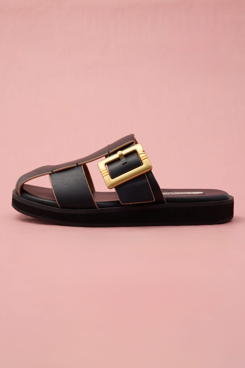 ザイルフラットサンダル BLK 22.5cm