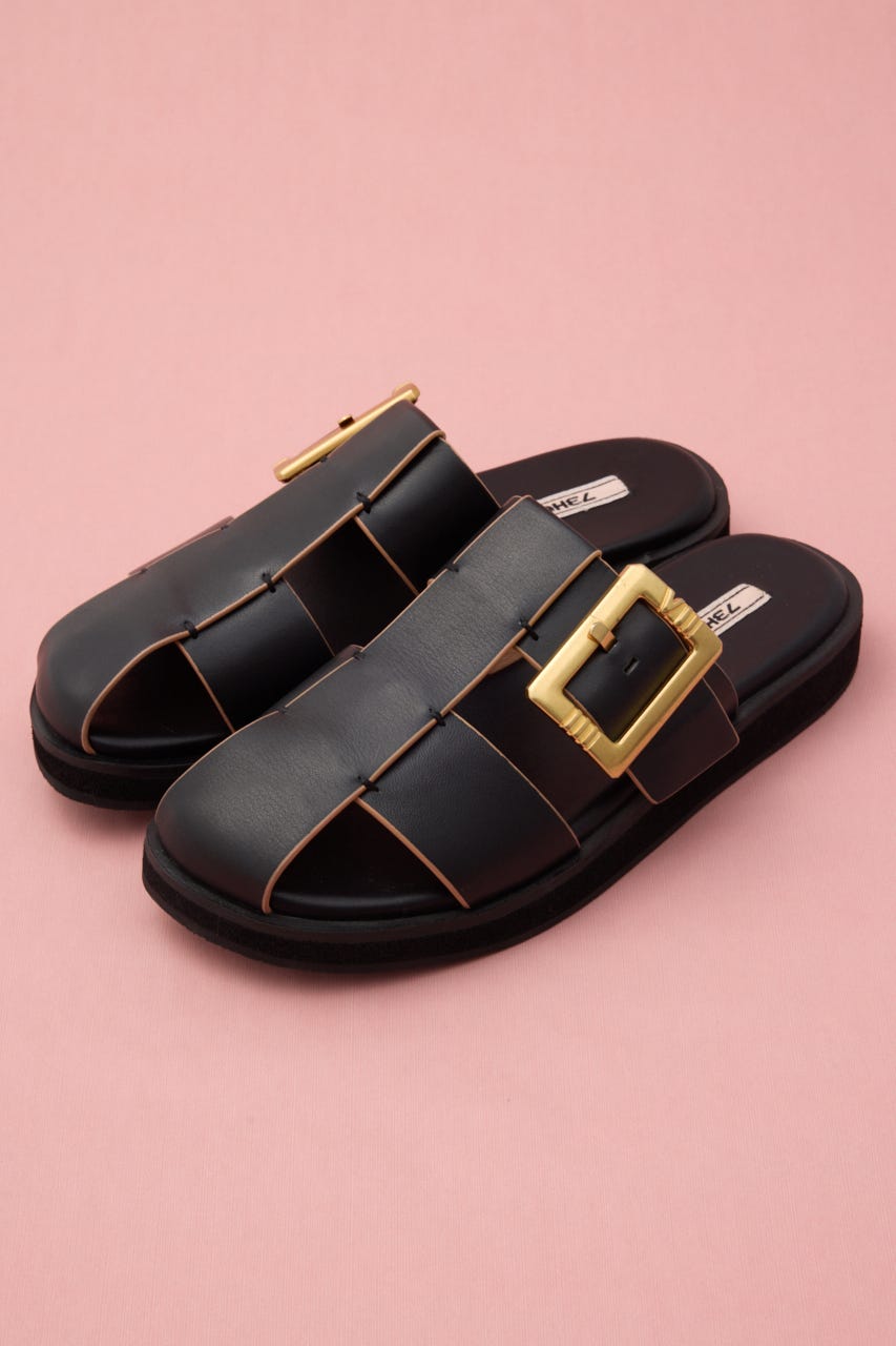 ザイルフラットサンダル BLK 22.5cm