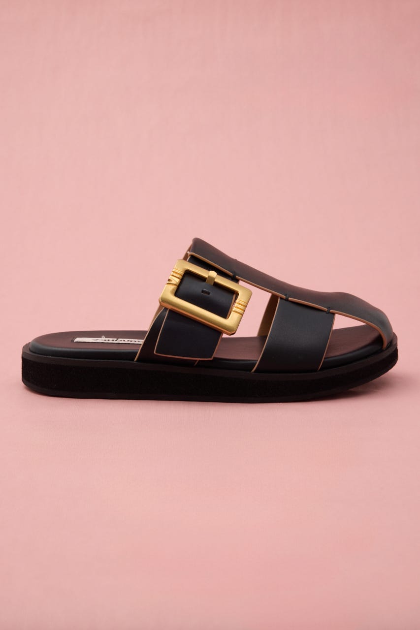 ザイルフラットサンダル BLK 22.5cm
