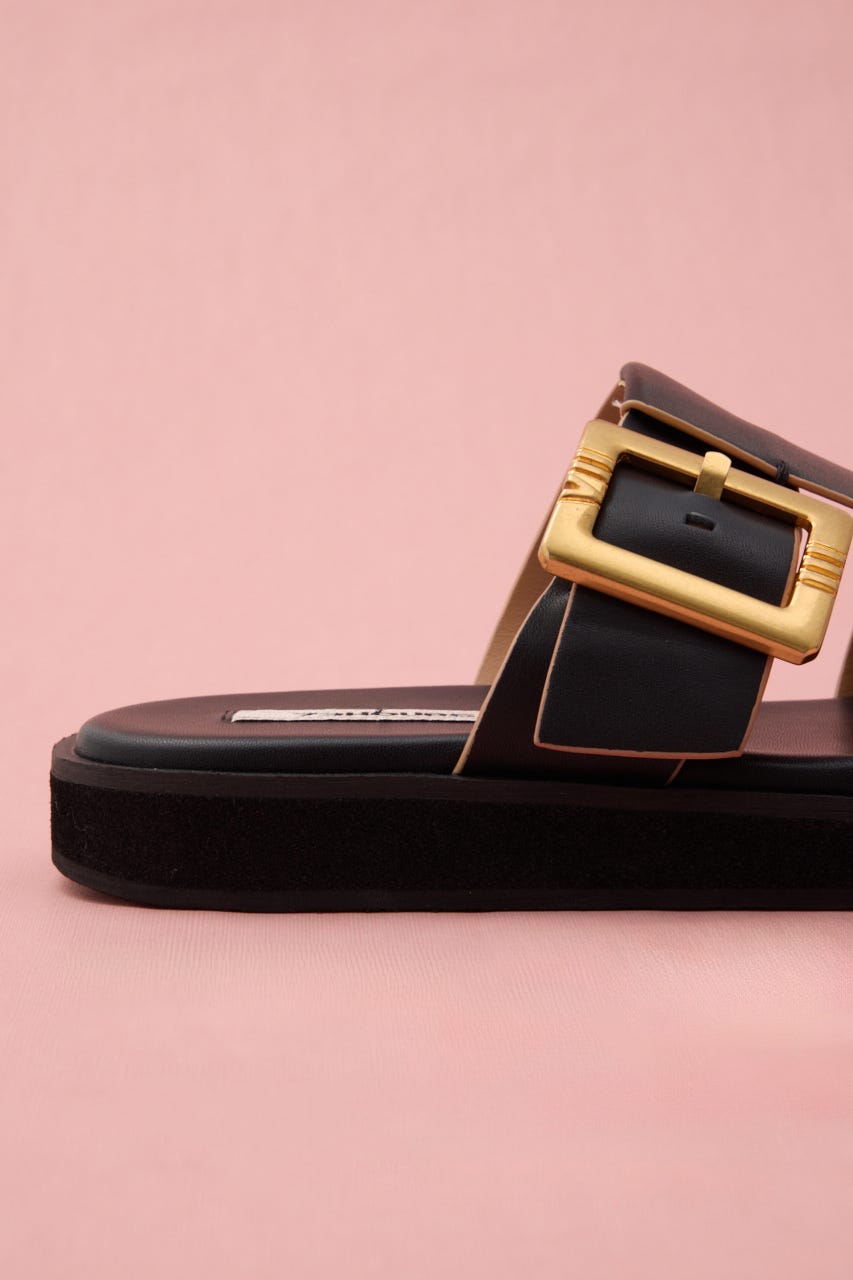 ザイルフラットサンダル BLK 22.5cm