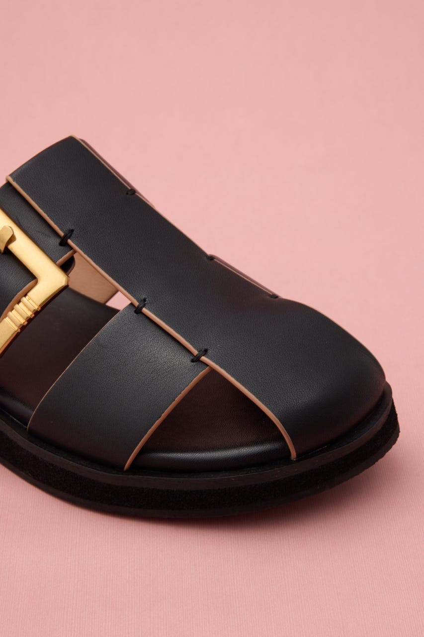 ザイルフラットサンダル BLK 22.5cm