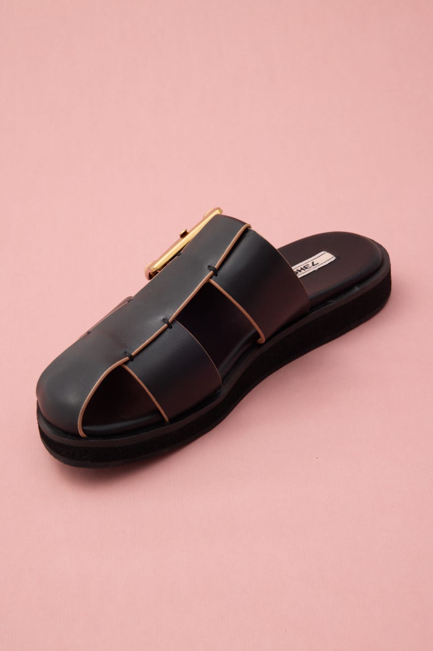 ザイルフラットサンダル BLK 22.5cm