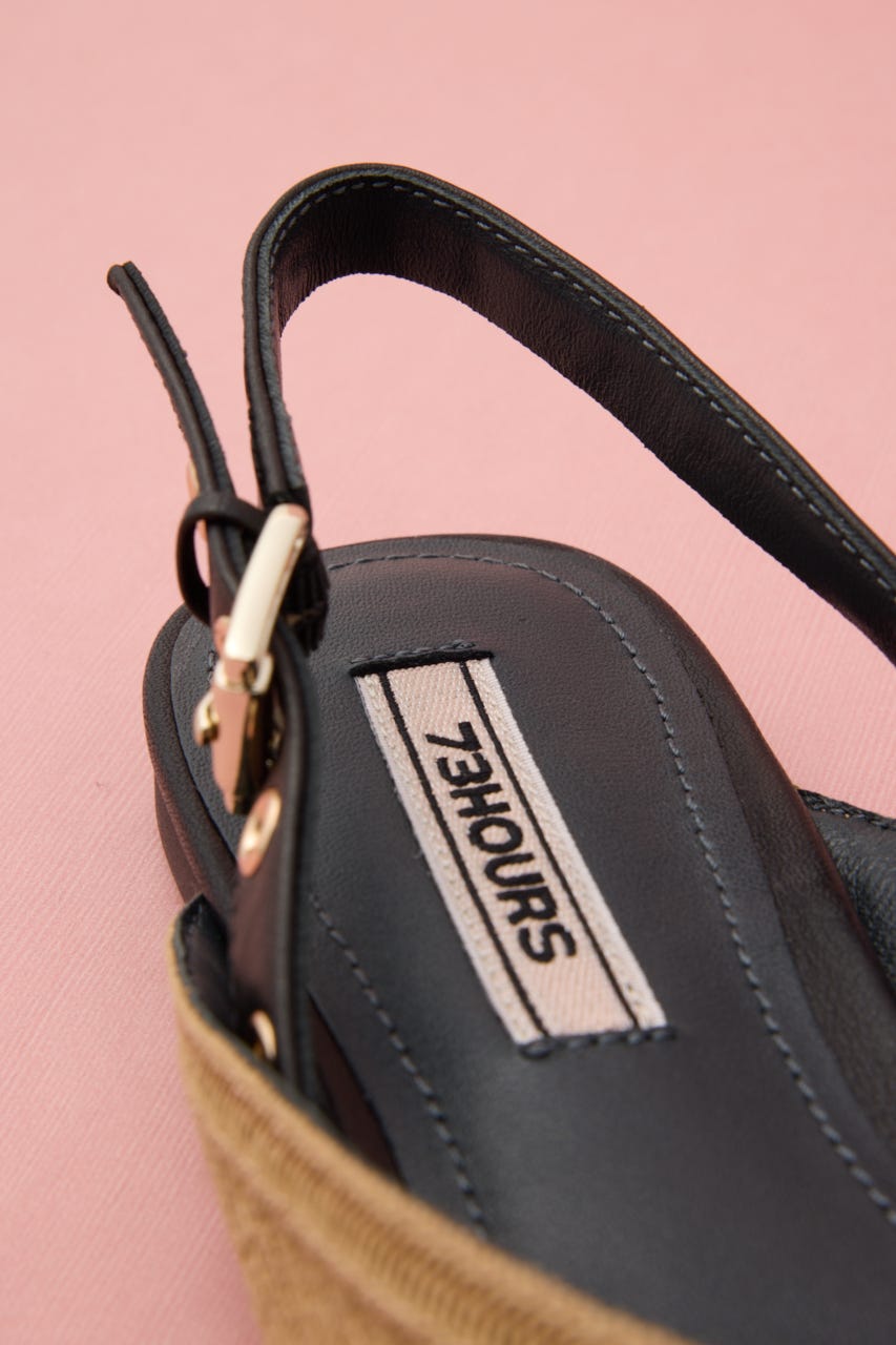 ピープトゥフラットサンダル CAM 22.5cm