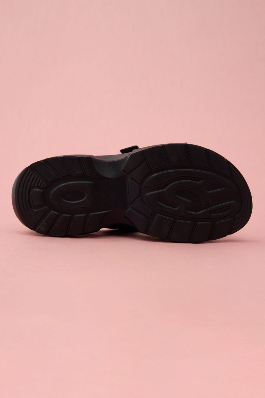 ロッキンメカスポーティーサンダル BLK 22.5cm