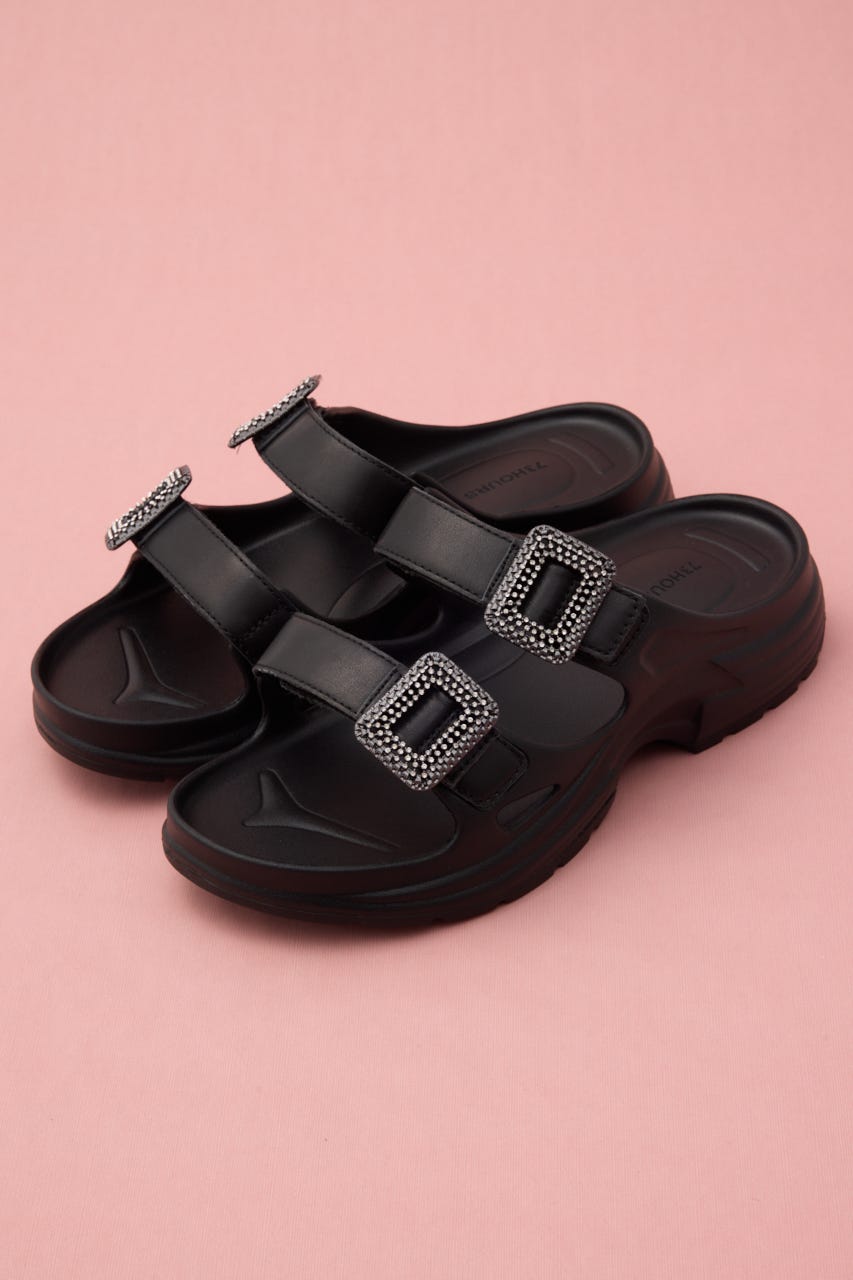 ロッキンメカスポーティーサンダル BLK 22.5cm