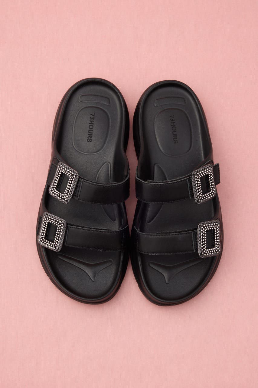 ロッキンメカスポーティーサンダル BLK 22.5cm