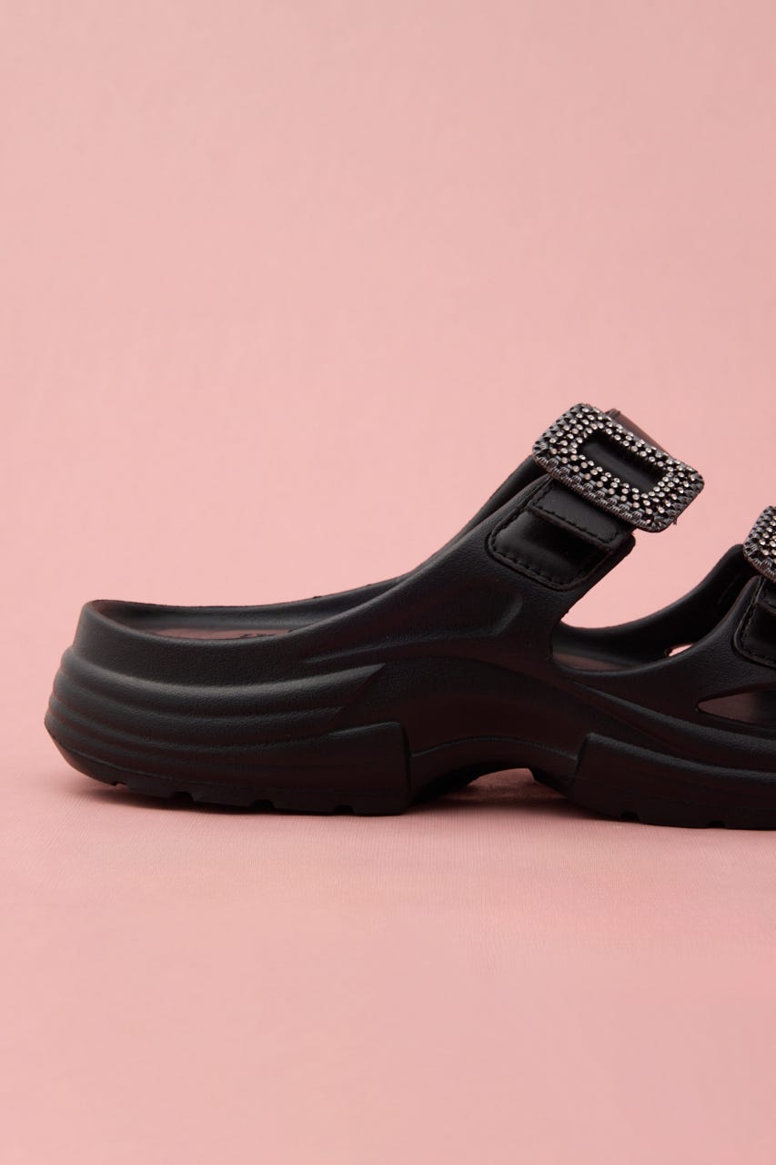 ロッキンメカスポーティーサンダル BLK 22.5cm