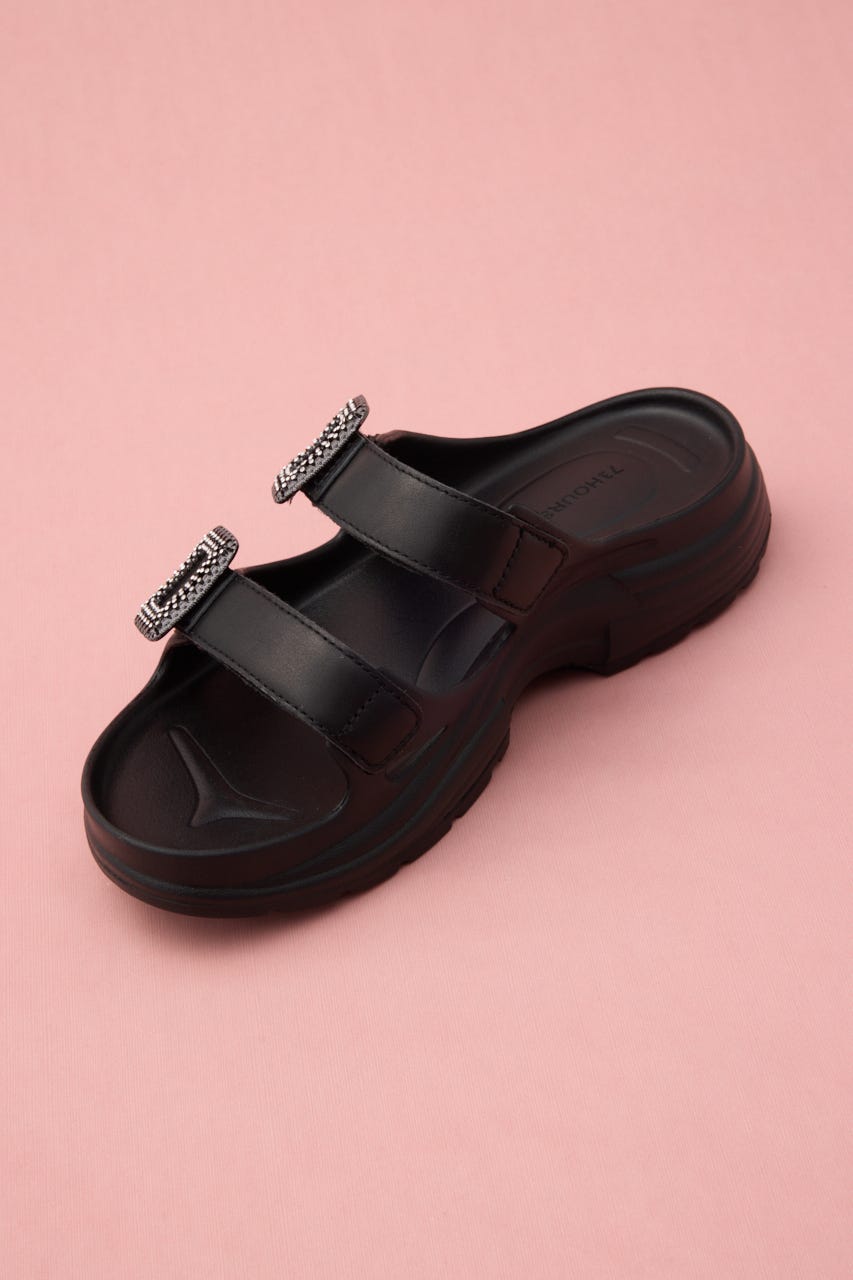 ロッキンメカスポーティーサンダル BLK 22.5cm