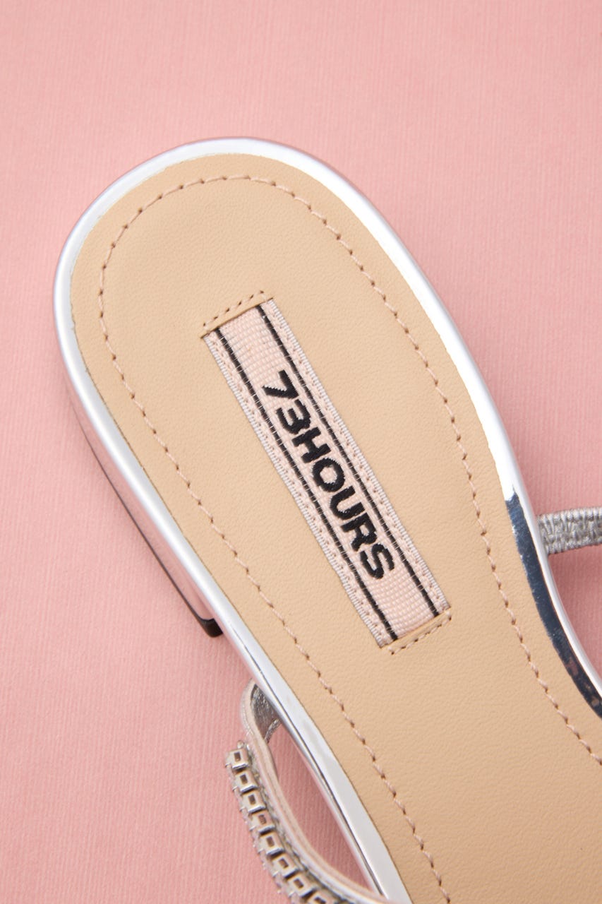 シャイニーベルトサンダル SLV 24.0cm