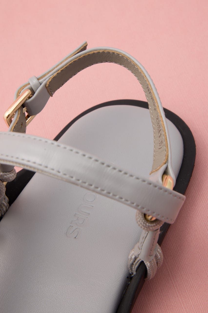 カラフリーロープサンダル 柄SAX 24.0cm