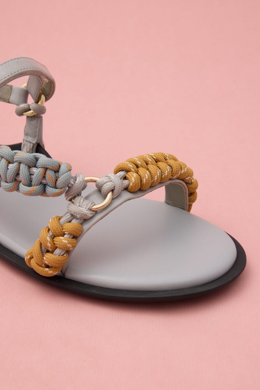 カラフリーロープサンダル 柄SAX 24.0cm