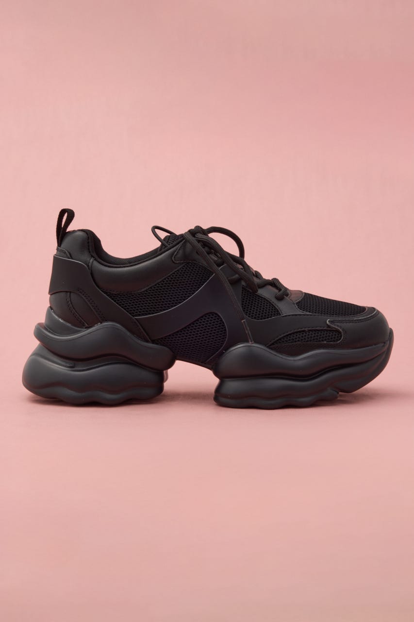 ボストランスボリュームスニーカー BLK 23.5cm