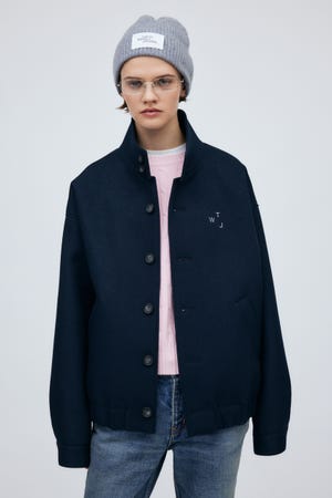 Stand Neck Bonding Blouson