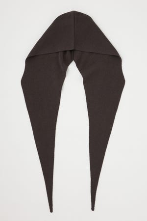 Wool Knit Hoodie Shawl