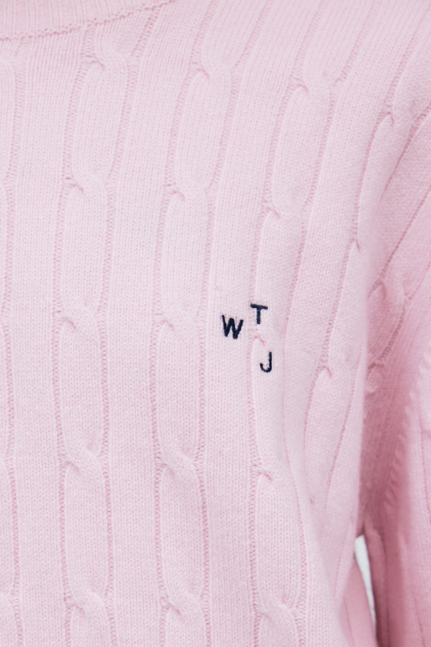 7G Cable Knit Tops L/PNK M