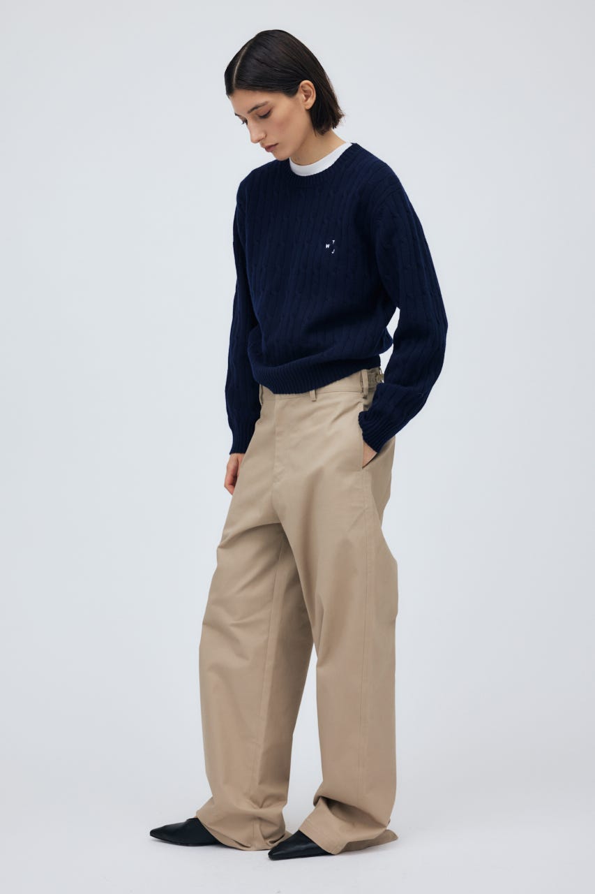 7G Cable Knit Tops NVY S