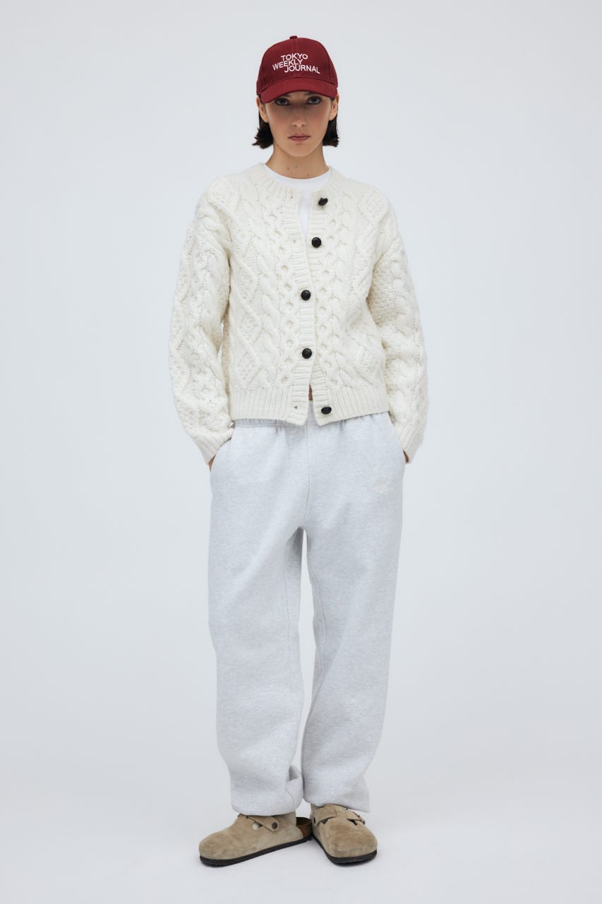 Fisherman Hand Knit Cardigan O/WHT S