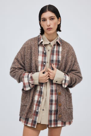 Glitter Mix Knit Cardigan