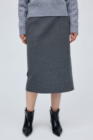 Doubleface Knit Pencil Skirt