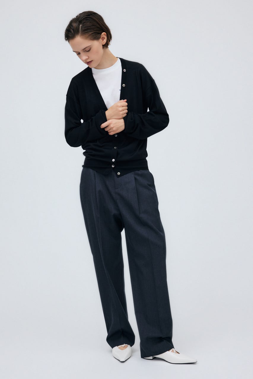 16G Long Sleeve Knit Cardigan BLK S