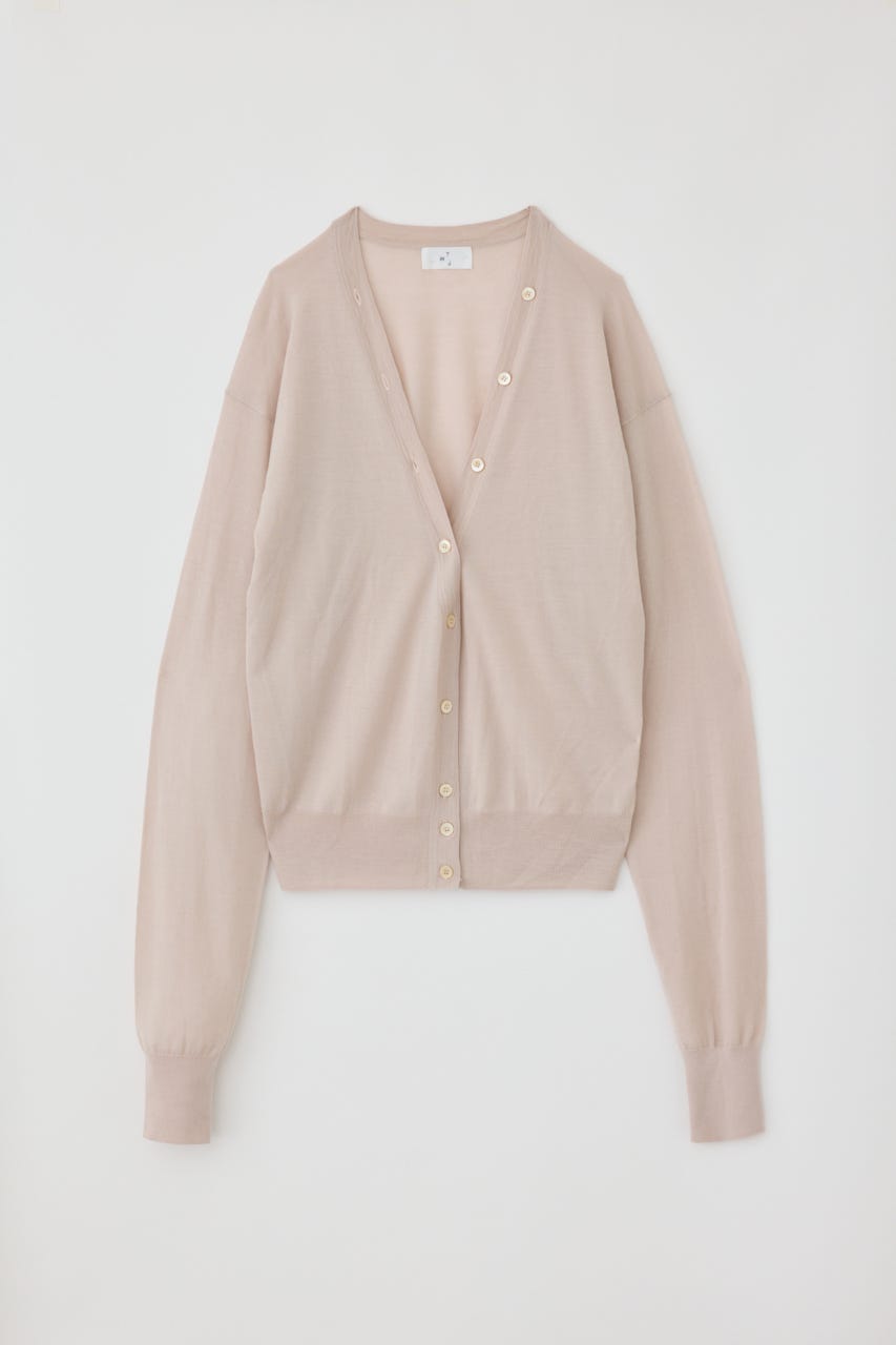 16G Long Sleeve Knit Cardigan L/PNK M