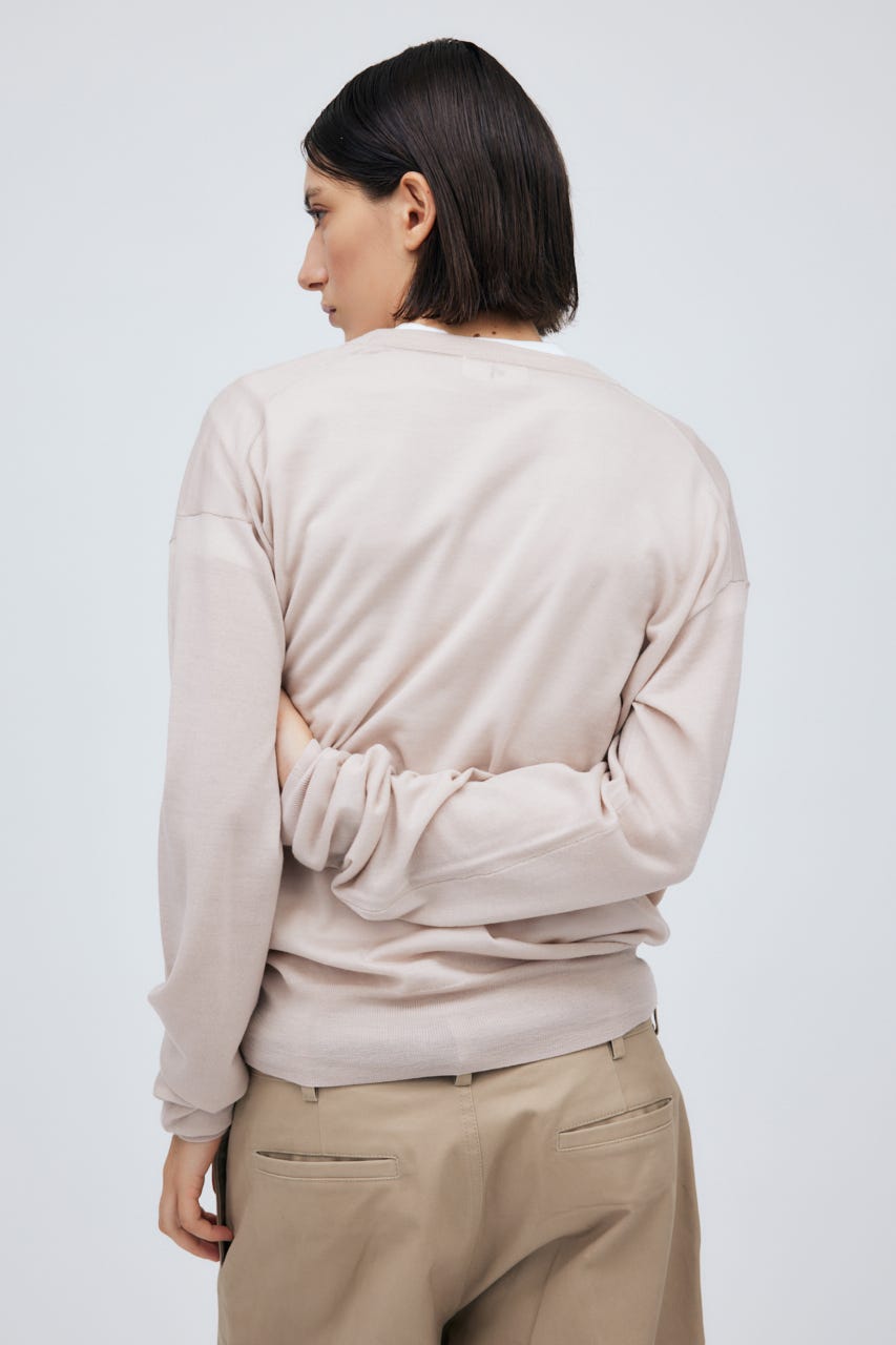 16G Long Sleeve Knit Cardigan L/PNK M