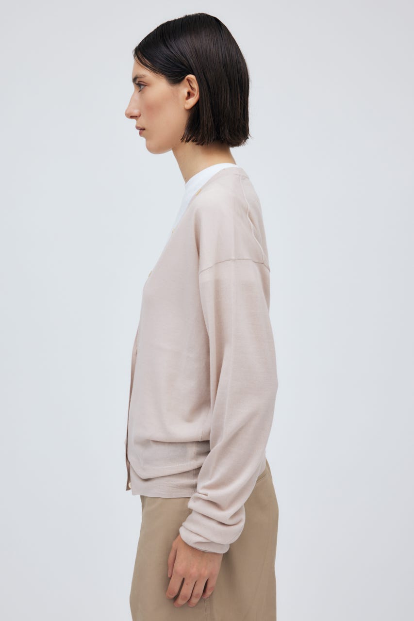 16G Long Sleeve Knit Cardigan L/PNK M