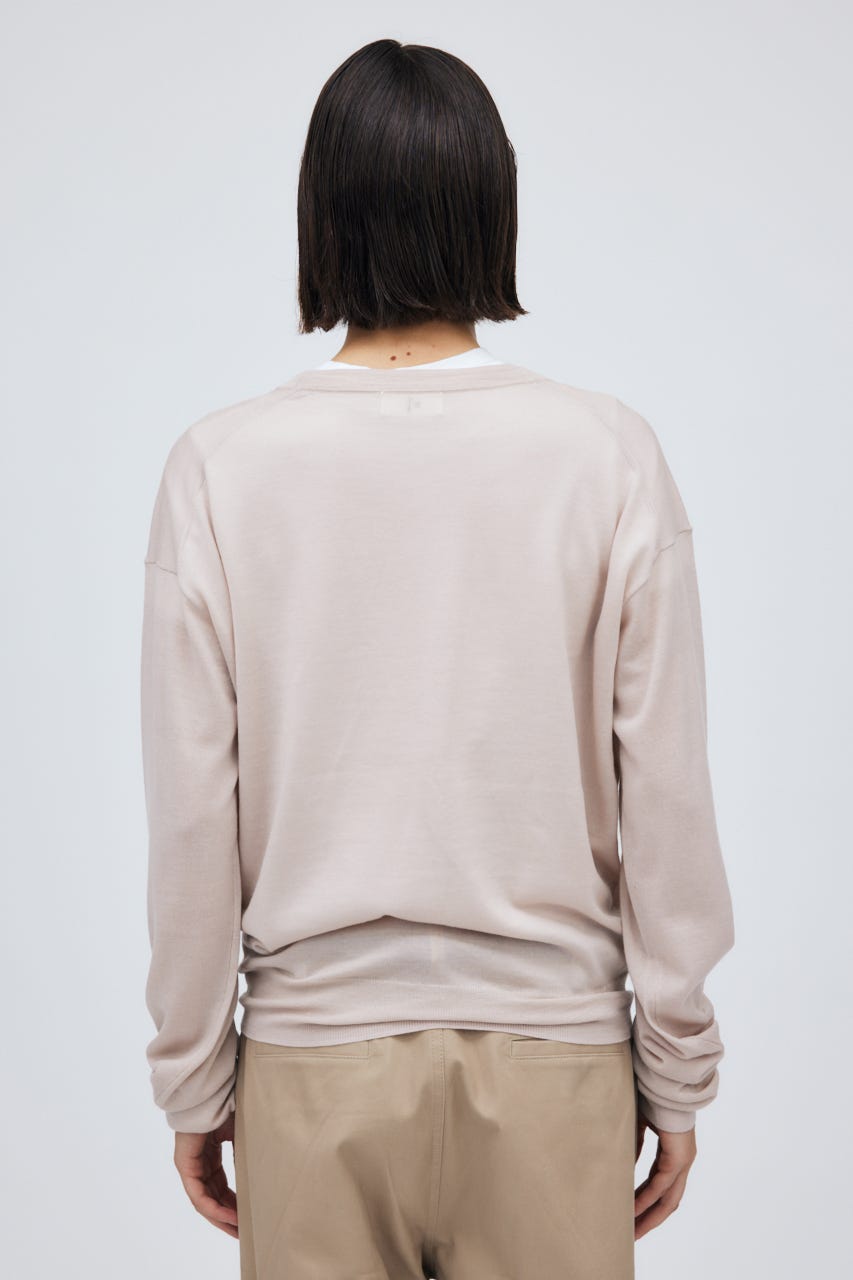 16G Long Sleeve Knit Cardigan L/PNK M