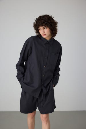 Linen Blend Twill Half Pants