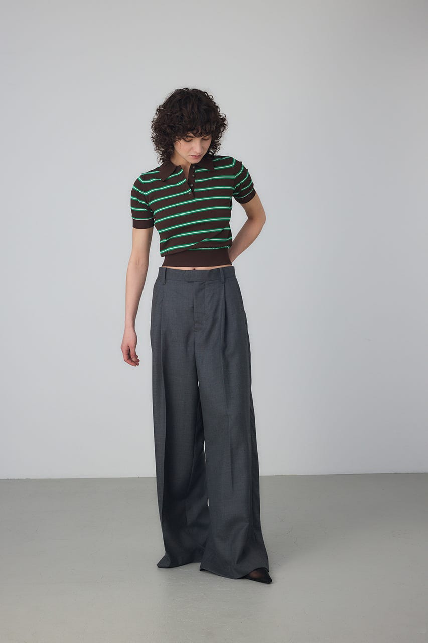 TOKYO WEEKLY JOURNAL | Border Knit Polo (ニット ) |SHEL'TTER