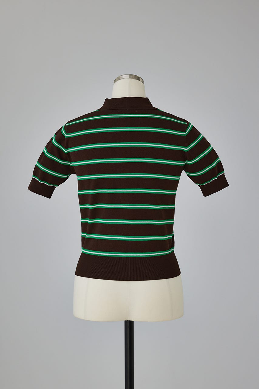 TOKYO WEEKLY JOURNAL | Border Knit Polo (ニット ) |SHEL'TTER