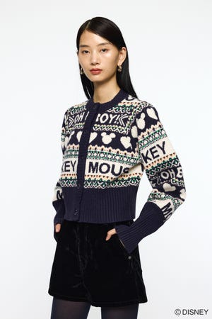 MD FAIR ISLE ニットカーディガン/ ミッキー