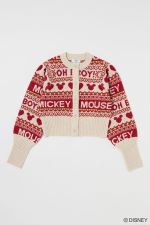 MD FAIR ISLE ニットカーディガン/ ミッキー