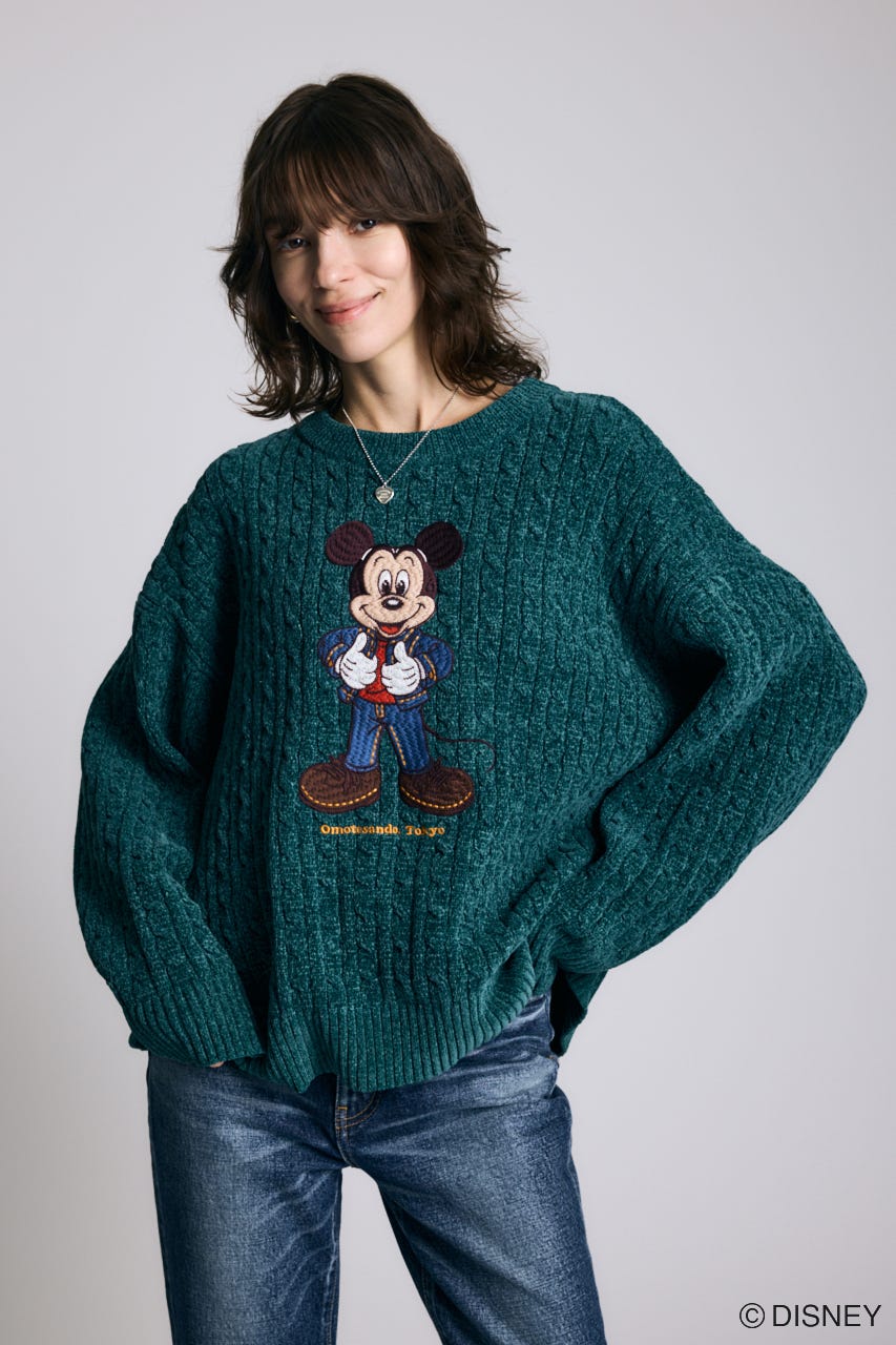 MD OMTSD CABLE ニット / MICKEY GRN FREE