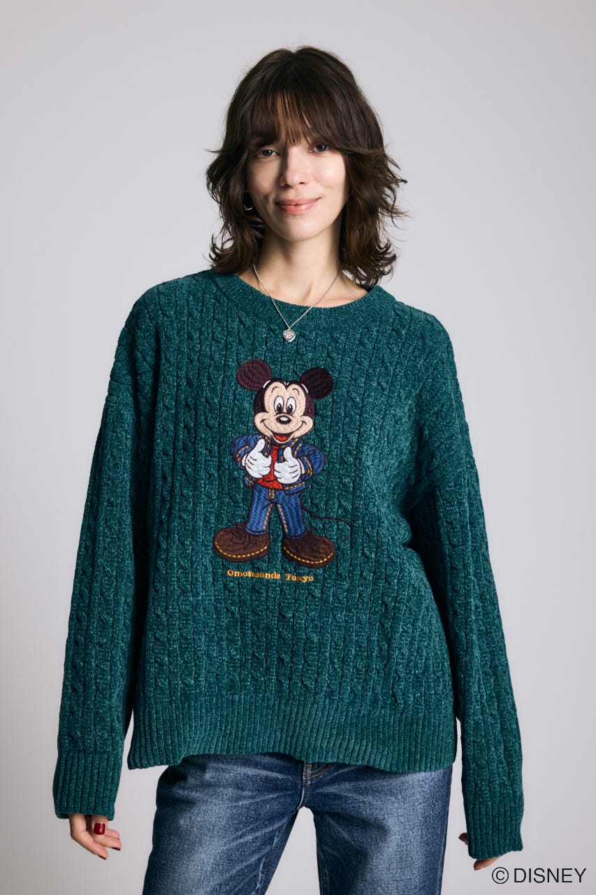 MD OMTSD CABLE ニット / MICKEY GRN FREE