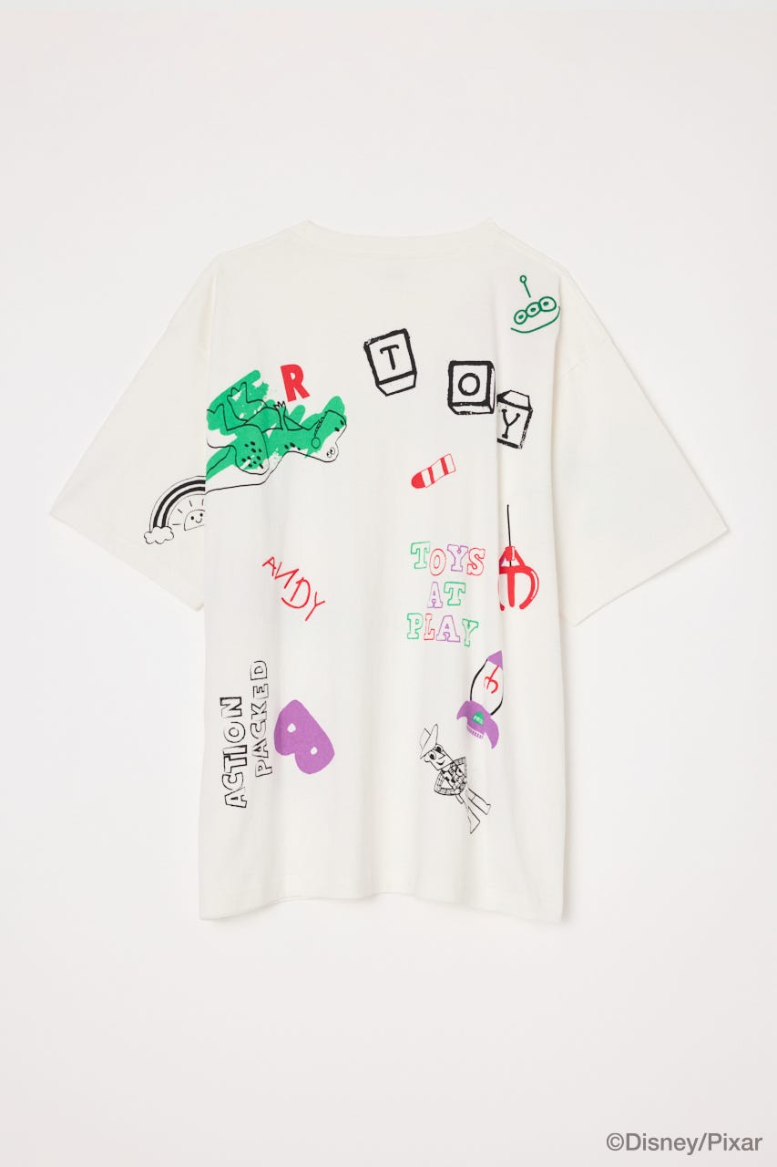 MD DOODLE BIG T /TS O/WHT FREE