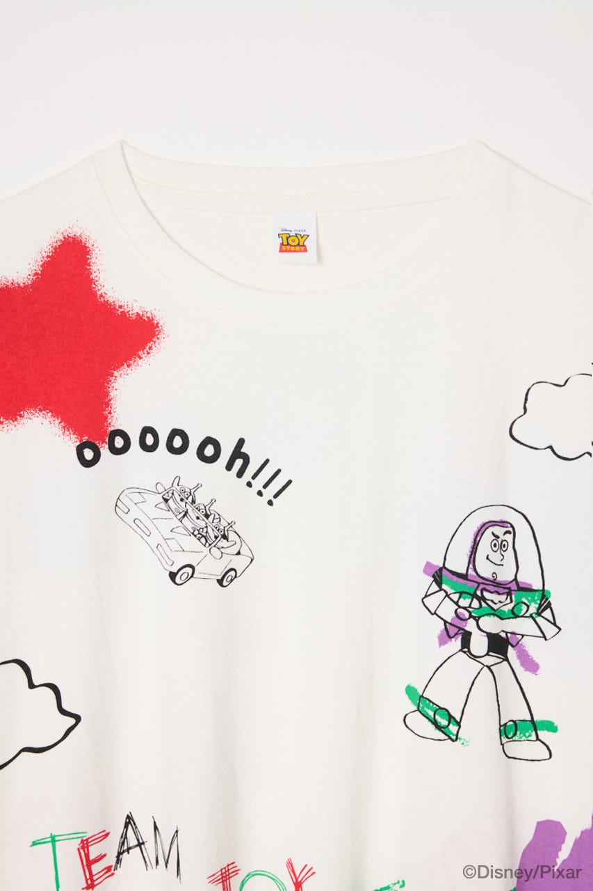 MD DOODLE BIG T /TS O/WHT FREE
