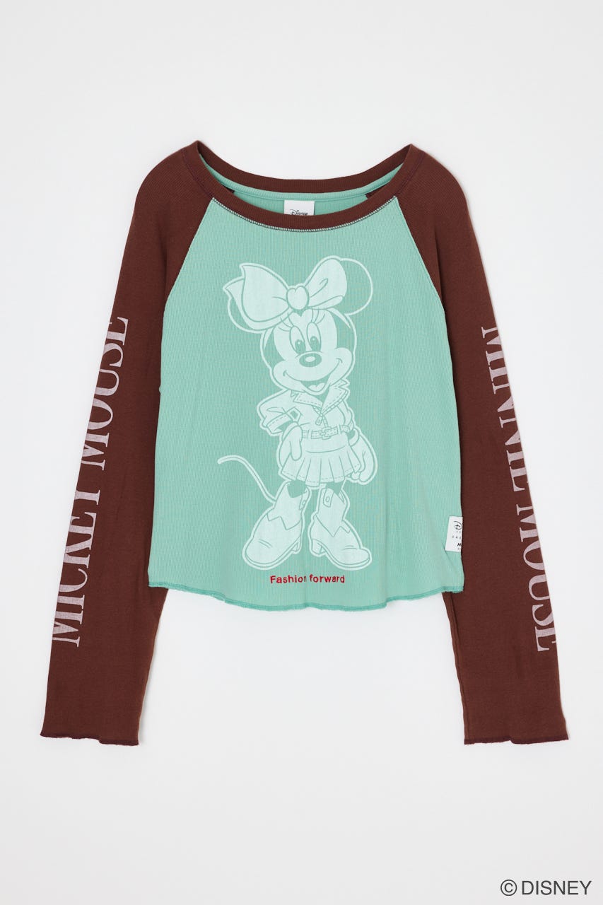 MD DENIM STYLE RAGLAN LS TSJ（MINNIE） MINT FREE