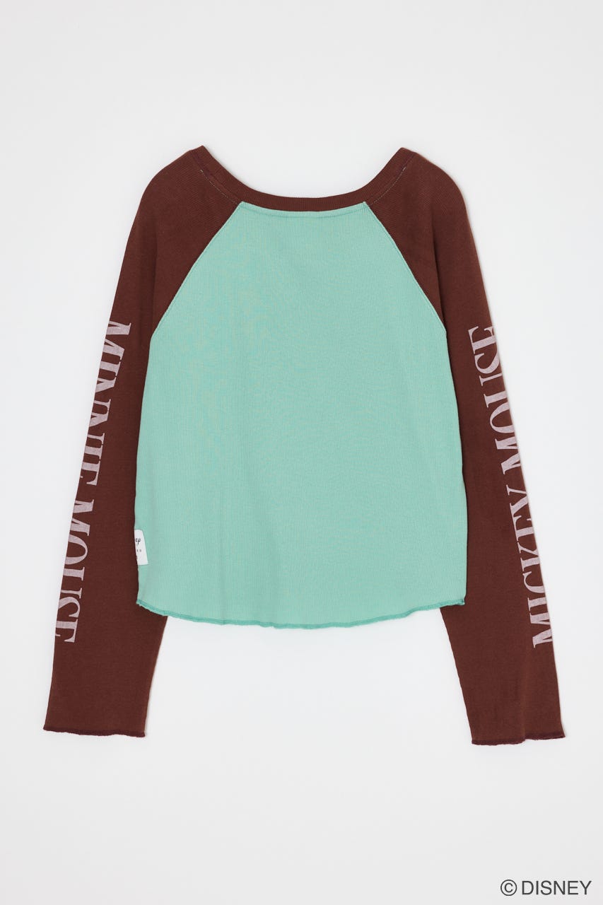 MD DENIM STYLE RAGLAN LS TSJ（MINNIE） MINT FREE