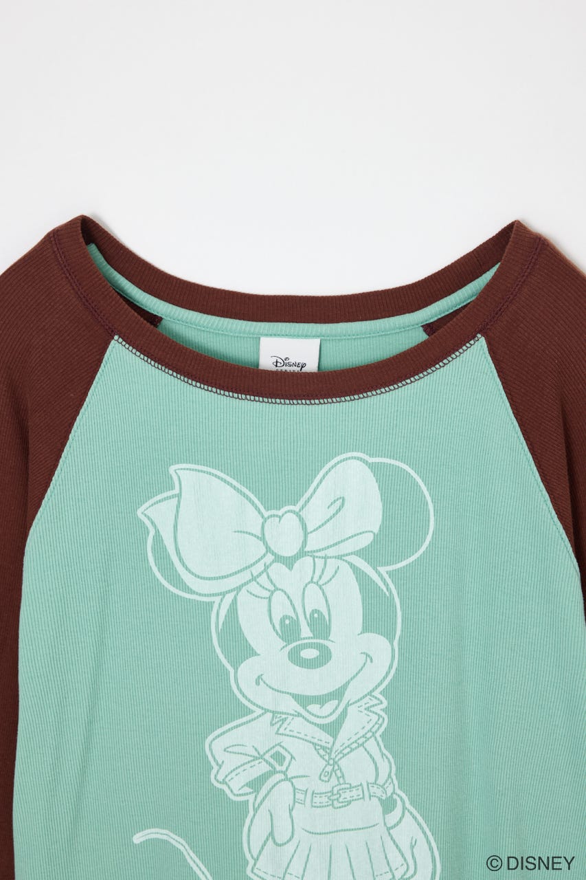 MD DENIM STYLE RAGLAN LS TSJ（MINNIE） MINT FREE
