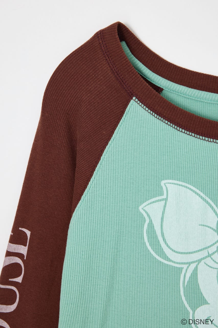 MD DENIM STYLE RAGLAN LS TSJ（MINNIE） MINT FREE