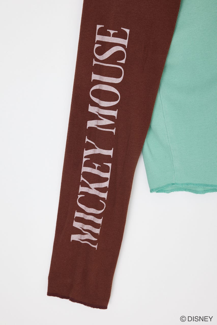 MD DENIM STYLE RAGLAN LS TSJ（MINNIE） MINT FREE