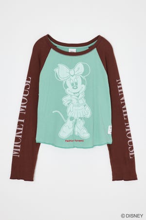 MD DENIM STYLE RAGLAN LS TSJ（MINNIE）