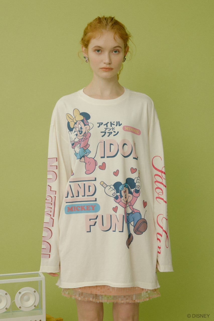 IDOL&FUN ロングスリーブTシャツ O/WHT FREE