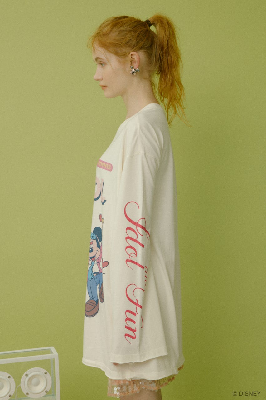 IDOL&FUN ロングスリーブTシャツ O/WHT FREE
